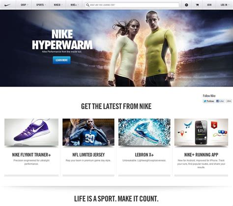 official website of nike.